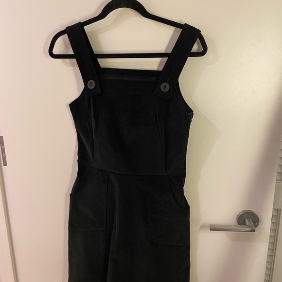 Nooworks Black Corduroy Pinafore Dress, Small - Picture 6 of 6